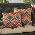thumbnail image 5 of Greendale Home Fashions 17'' x 17'' Reversible Outdoor Throw Pillow, Set of 2, Surreal, 5 of 6