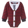 thumbnail image 1 of Mud Pie Boys Baby Cardigan Crawler, Red, 9-12 Months, 1 of 3
