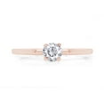 thumbnail image 2 of 1/2 CT Round Cut Natural White Diamond Solitaire Engagement Ring For Women In 14K Rose Gold Plated 925 Sterling Silver (0.50 Cttw) IGI Certified, 2 of 7