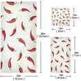 thumbnail image 3 of Coolnut 3 Piece Bath Towel Set, Soft Highly Absorbent Bathroom Towels Red Chili Towels Fashion Print Quality Towels (Set of 3, 1 Bath Towel, 1 Hand Towel & 1 Washcloth) Washcloth Gift, 3 of 7