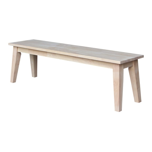 Boulder Solid Wood Bench in Unfinished