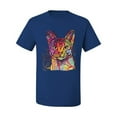 thumbnail image 2 of Wild Bobby Dean Russo Colorful Cat Abyssinian Cat Lover Men Graphic Tee, Royal, Large, 2 of 5
