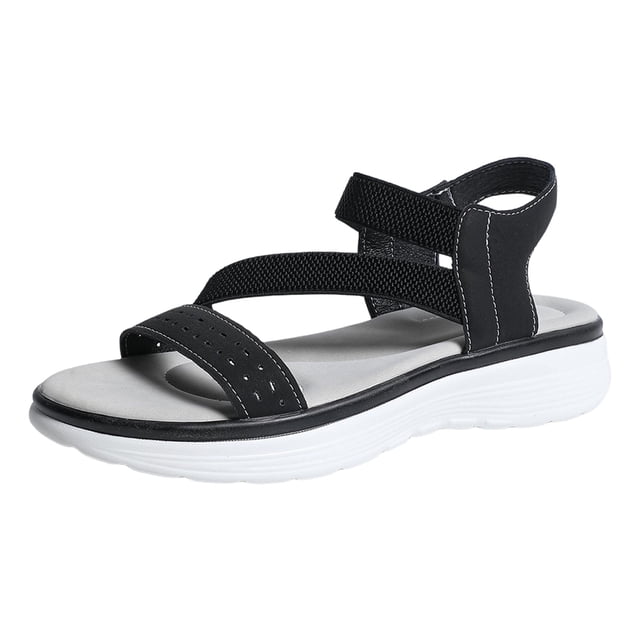 DXOUPM Sandales Femmes Décontractées Été Bout Ouvert Confortables pour Marcher Vacances Sorties