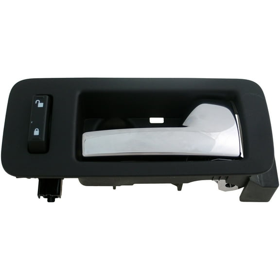 Dorman 96489 Front Passenger Side Interior Door Handle for Specific Ford Models, Black; Chrome