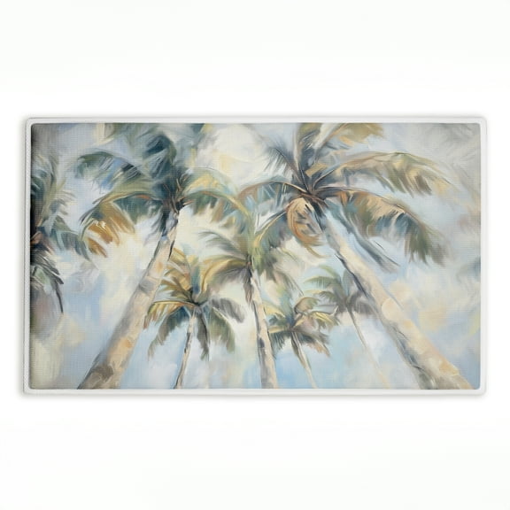 Stupell Industries Swaying Palms Abstract Printed Plush Bath Mat and Bath Rug, design by Ramona Murdock, 18"x30"
