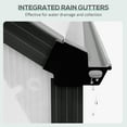 thumbnail image 5 of Outsunny Walk-in Garden Greenhouse Kit with Vent, Rain Gutter and Door, 5 of 9