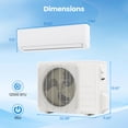 thumbnail image 3 of Gymax 12000 BTU Mini Split Air Conditioner & Heater w/ Heat Pump & Installation Kit WHite, 3 of 10
