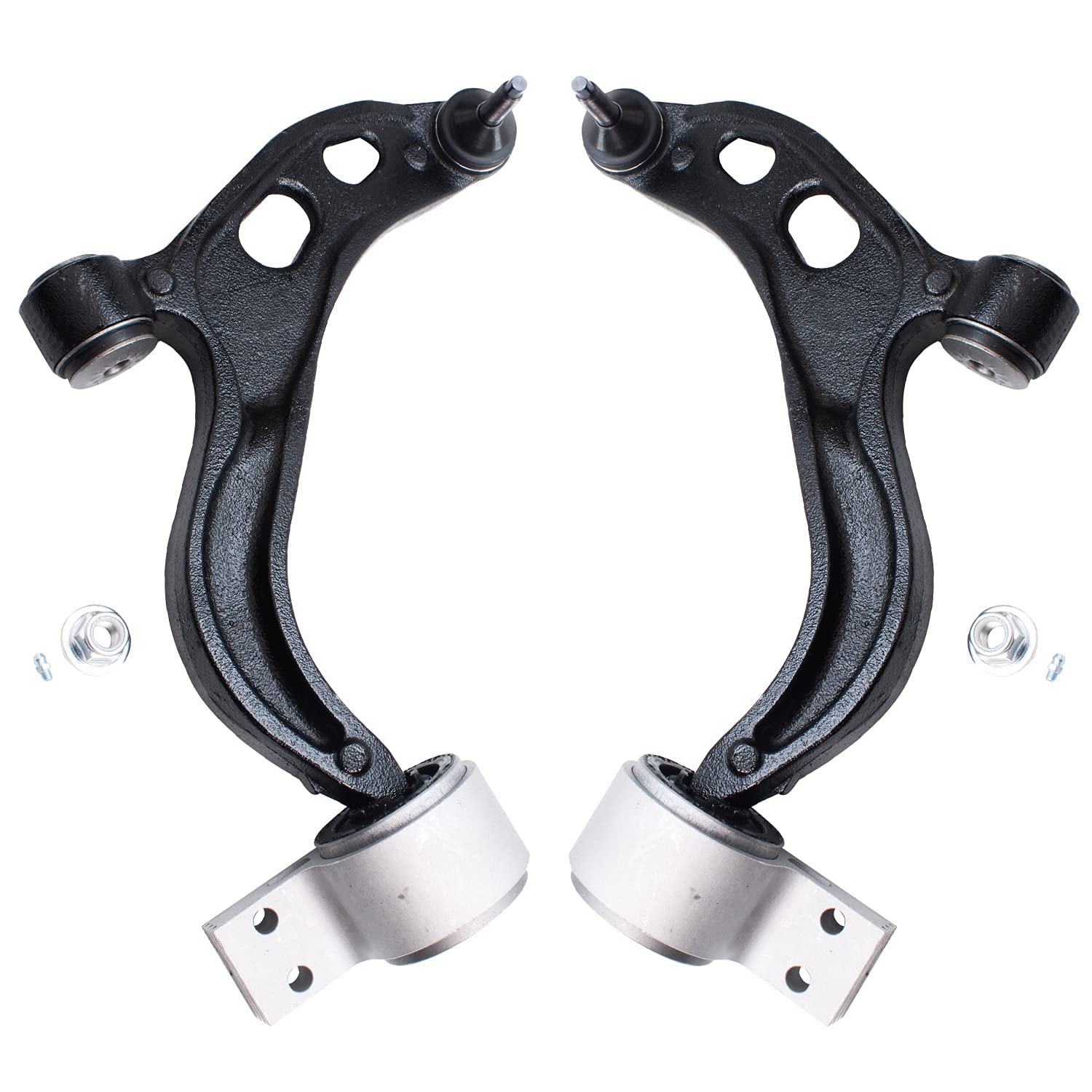 Detroit Axle - Front 10pc Suspension Kit 2010 2011 2012 Ford Flex, 2 Lower Control Arms w/ Ball Joints 2 Lower Ball Joints 4 Outer & Inner Tie Rods 2 Sway Bar End Links 2 Boots Replacement