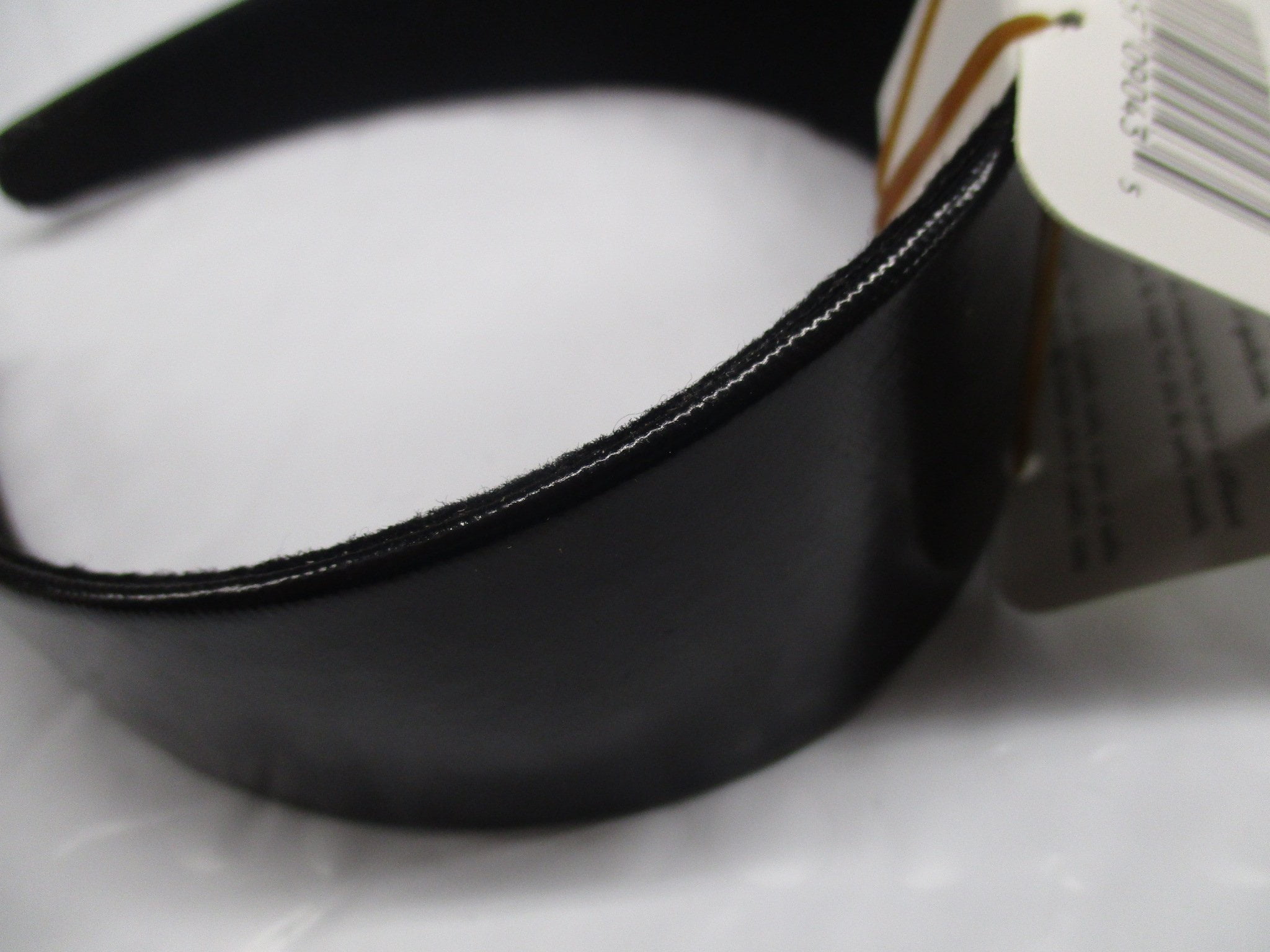 Goody Wide Faux Leather Covered Headband Black