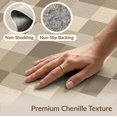 thumbnail image 6 of ODIKA 2'x3' Washable Doormat Beige Solid Structured Interlocking Block Motif Contemporary for Entryway, Kitchen, Laundry Room, Non-Slip, Low Pile, 6 of 7