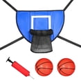 thumbnail image 2 of Mini Basketball Hoop For Trampoline Lightweight Baseboard With Basketball Pump Sturdy Universal Easy Install Basketball Rack For Kids Adults, 2 of 10