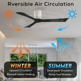 thumbnail image 3 of Matthews Fan Company IR3H-BW-BK-52 Irene 52" Barn Wood Hugger Ceiling Fan with 3 Matte Black Blades, Remote and Wall Control, Indoor/Outdoor Damp Rated, 3 of 6