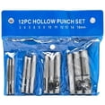 thumbnail image 2 of Biltek 13pc Hollow Metal Leather Punch Set Punches Professional Wood Plastic Gasket, 2 of 3