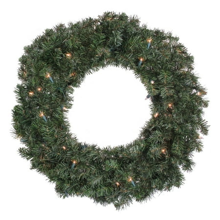 Northlight 24" Pre-Lit Canadian Pine Artificial Christmas Wreath
