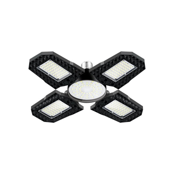E27 Warehouse High Bay Light 120W Luz De Garaje Ajuste Libre Led Con Cuatro Paneles Ajustables High Bay Light Plegable De Alta Potencia Para Taller Garaje Sótano Granero Speravity HA014070-00