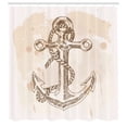 thumbnail image 3 of Ambesonne Anchor Shower Curtain, Navy Summer Holiday, 69"Wx84"L, Brown Cream, 3 of 5