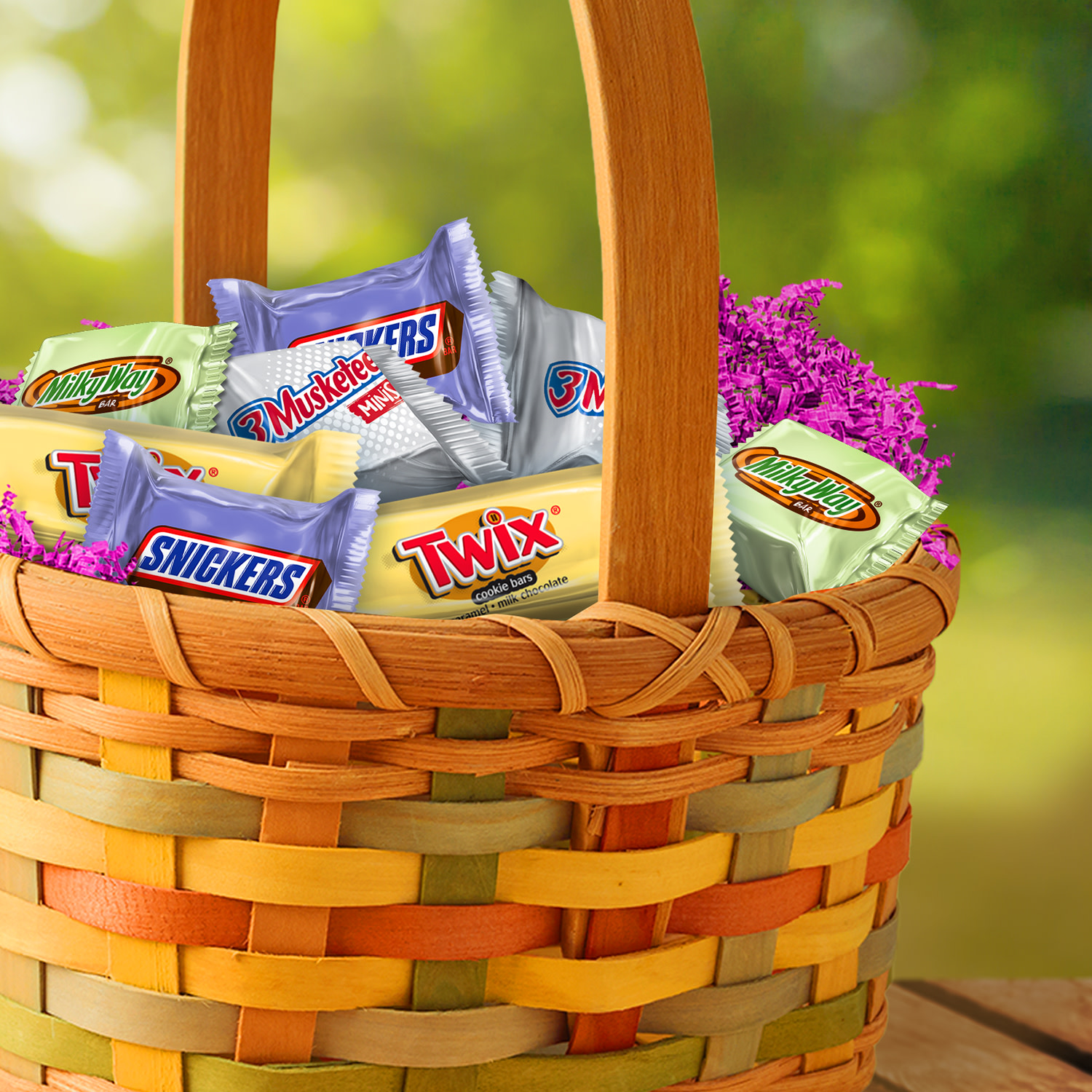 Mars Mixed Snickers, Twix, Milky Way & 3 Musketeers Easter Chocolate Candy Basket Stuffers - 70 Ct - image 5 of 15
