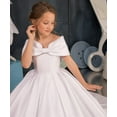 thumbnail image 2 of Drtj Off Shoulder Flower Girl Wedding Bridesmaid Princess Pageant First Communion Formal Satin Dresses, 2 of 6