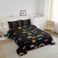 thumbnail image 3 of Erosebridal Kids Rainbow Sun Cloud Bedding Queen Comforter Set, Cute Hand Drawn Down Comforter, Reversible 3 Pieces, 3 of 8
