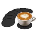 thumbnail image 1 of 10cm Round Thickened Silica Gel Cup Mat Concavo-convex Silicone Coasters Color:black, 1 of 8