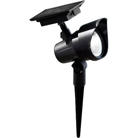 Moonrays 93380 Premium Output Solar Powered LED Adjustable Floodlight, Black Finish