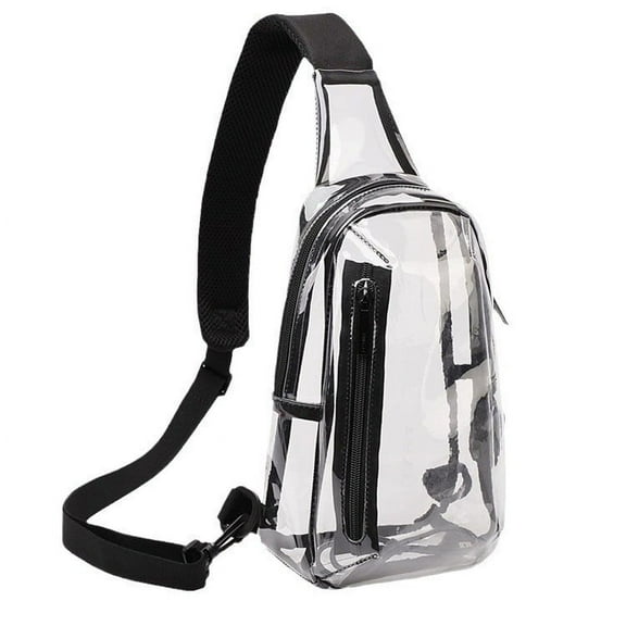 LHWEN Adjustable Belt Transparent Waist Bag with USB Charging Clear Fanny Pack Cute and Multipurpose Design for Travel and Sports Foldable for Easy Storage Convenient Exterior Pocket for Ideal