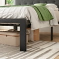 thumbnail image 6 of Merrland Black King Size Metal Platform Bed Frame with Fabric Headboard, Under-bed Storage, 6 of 10