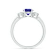 thumbnail image 2 of ANGARA Natural Classic Tanzanite and Diamond Three Stone Engagement Ring in 14K White Gold for Women (Size-6mm) | December Birthstone, Anniversary, Jewelry Gift for Women | Natural Tanzanite Ring, 2 of 11
