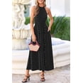 thumbnail image 2 of PRETTYGARDEN Summer Halter Dresses for Women Vacation Outfits Sleeveless Polka Dot Sundress Wedding Guest Maxi Dress, 2 of 7