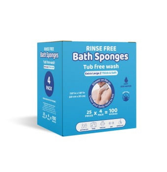 Rinse Free Bath Sponges Single Pack