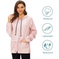 thumbnail image 2 of HAHDAXIA Women Raincoat Lightweight Waterproof Rain Jacket Packable Cycling Jacket Windbreaker for Outdoor, 2 of 7