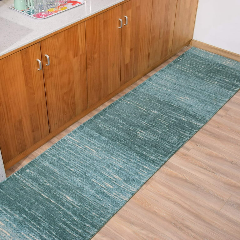 Kitchen Floor Runner Rug Mat Machine Washable Non Slip Cut to Length Carpet  for Perfect Fit Galley Peninsula U L Shaped Small Kitchen 