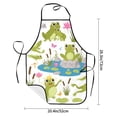 thumbnail image 2 of Pofeuu Cartoon Frogs Print Aprons with Pockets, Cute Aprons for Kitchen, Cooking, Server, Barber, Chef Apron, 2 of 7