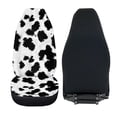 thumbnail image 6 of XYZCANDO Stretchy Car Front Seat Covers Truck Auto Sedan, Comfortable Waterproof Car Seat Covers 2 Pack Polyester Fabric Cow-Patterned, 6 of 10