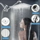 thumbnail image 5 of Regaderas para Baño de Lluvia Alta Presion,10''Cabeza de Ducha de Lluvia,Brazo de Extensión de 11",Ducha de Mano de 3 Modes con Soporte,Manguera de 2M,Adecuado para Hogar,Hotel, 5 of 7