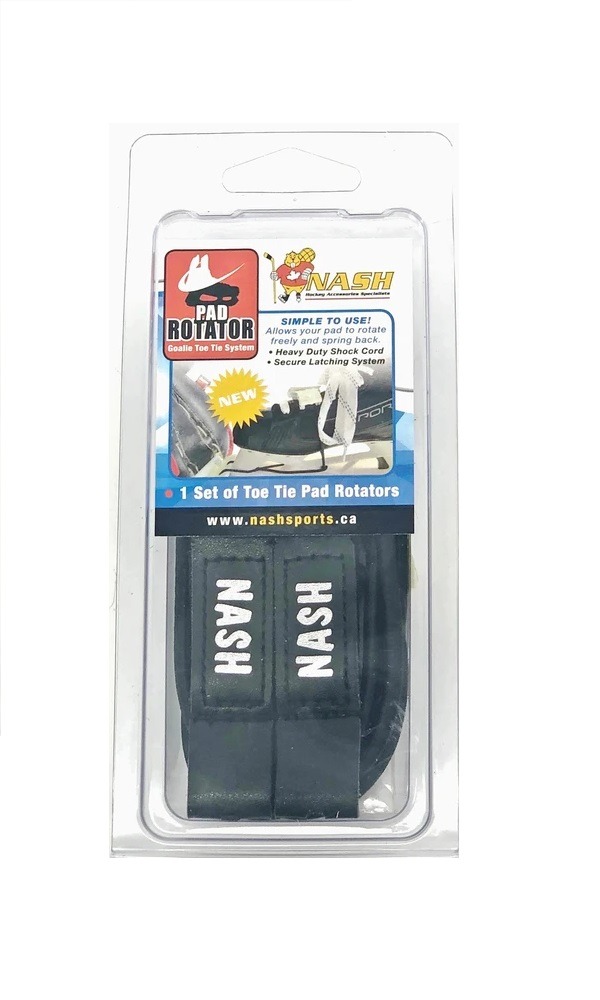 Nash Ice Hockey Goalie Pad Rotator System - Shock Cord Toe Ties, Pair