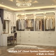 thumbnail image 5 of Homieasy Freestanding 2FT Closet System with 3 Wood Drawers, 24" Closet Organizer System with Hanging Rod & Shelves, Walk-in Closet Systems for Small Closets, White, 5 of 8
