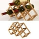 thumbnail image 4 of Estante de madera para vino, práctico soporte para botellas, estante de almacenamiento para cocina 6 botellas de madera oscura, 4 of 8