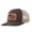 Army green and khaki, variant on US Flag Cross Leather Patch Embroidered Color Block Trucker Hat Unisex Adjustable Cotton Breathable Fashion Cap for Travel Daily Wear