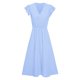 thumbnail image 5 of Vestido informal de mujer con cuello en V y cintura lisa - Tejido de poliéster - Estilo fresco - Tallas S-XL, 5 of 6