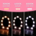 thumbnail image 2 of Qinaqin Rosa de Profundidad Madera Princess Makeup Vanity Escritorio con Mirror Lights Cajones y 3 Light Modes, 2 of 7