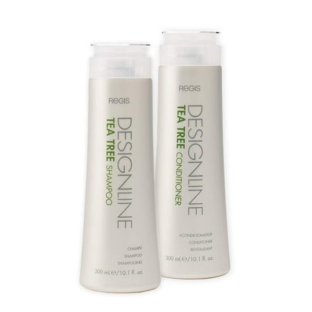 Tea Tree Treasure - Tea Tree Shampoo and Conditioner Duo Pack, 10.1 oz - Regis DESIGNLINE - Helps Invigorate and Rehydrate Dry, Sensitive Scalps and Balances Hair and Scalp Oil for Shine, Softness, and Manageability
