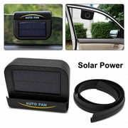 Solar Powered Car Window Ventilation Exhaust Fan, Solar Energy Auto Interior Cooling Air Circulation Cooler with Sealing Rubber Strip, Tool-Free Install Universal Vehicle Heat Dissipation Vent Fan