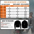 thumbnail image 3 of Milwaukee Leather MLM1570 Men’s Black Premium Cowhide Leather Utility Pocket Motorcycle Jacket XXX-Large, 3 of 10