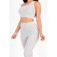 thumbnail image 6 of Ribbed Crop Top with One Shoulder & Flared Pants Ensemble, 6 of 11