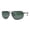 Black Green, variant on Airforce Mens Narrow Rimless Exposed Lens Officers Sunglasses Gunmetal Blue Mirror