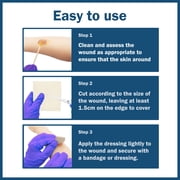 Tender Gentle Silver Calcium Alginate Wound Dressing 5 x 4 - 10 ct. Individually Wrapped, Non Stick, Sterile Highly Absorbent Dressings