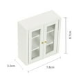 thumbnail image 5 of Joernso Dollhouse Wall Cabinet Realistic Clear Glass Door Mini 1/12 Doll House Miniature Wall Cabinet Model Simulation Furniture Accessories for Bathroom, 5 of 7