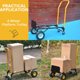 thumbnail image 5 of 2in1 convertible heavy duty hand truck-400lb capacity 4-wheel dolly cart para moving in warehouse oficina grocery garden & industrial use, 5 of 5
