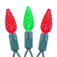thumbnail image 4 of Novelty Lights 70 Light C6 LED Christmas Mini Light Set, Commercial Grade Outdoor String Lights, Red/Green, Green Wire, 24 Feet, 4 of 7